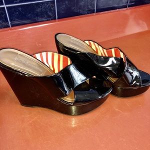BCBGeneration Patent Leather Wedges